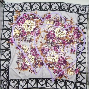 Hermes Scarf Heart Border Floral Print Jekbir Let… - image 1